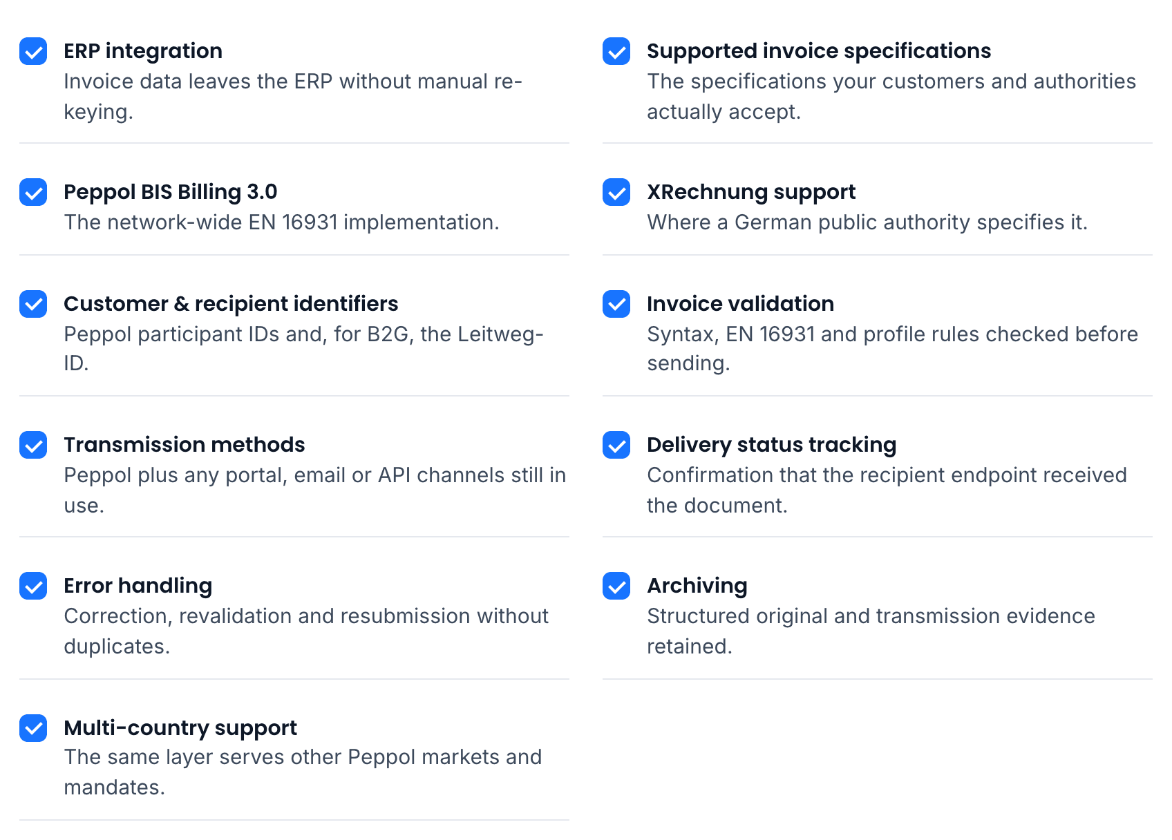 Checklist for preparing for Peppol e-invoicing in Germany