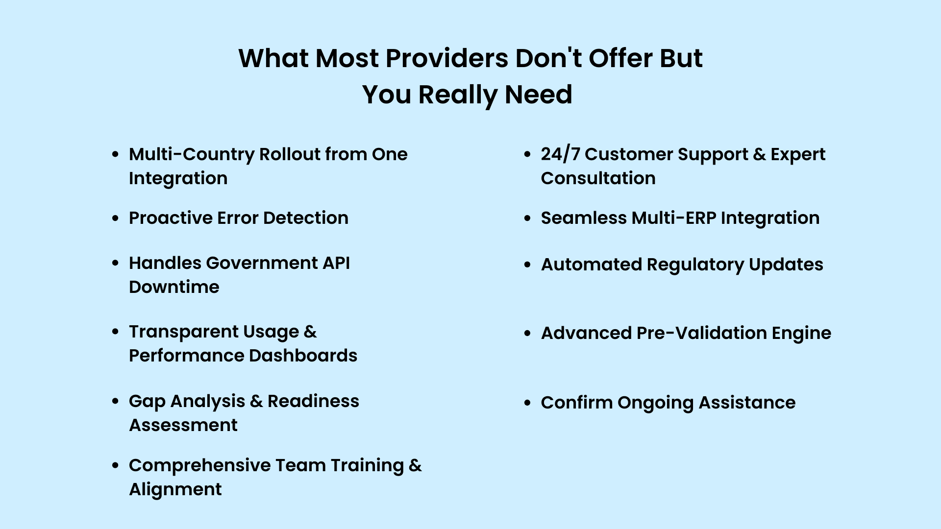 What most providers don't offer but you really need
