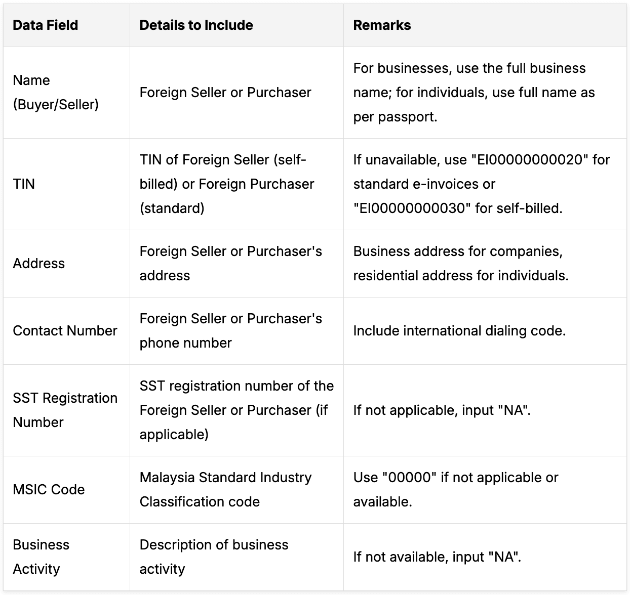 Key Details for Generating E-Invoices in Cross-Border Transactions