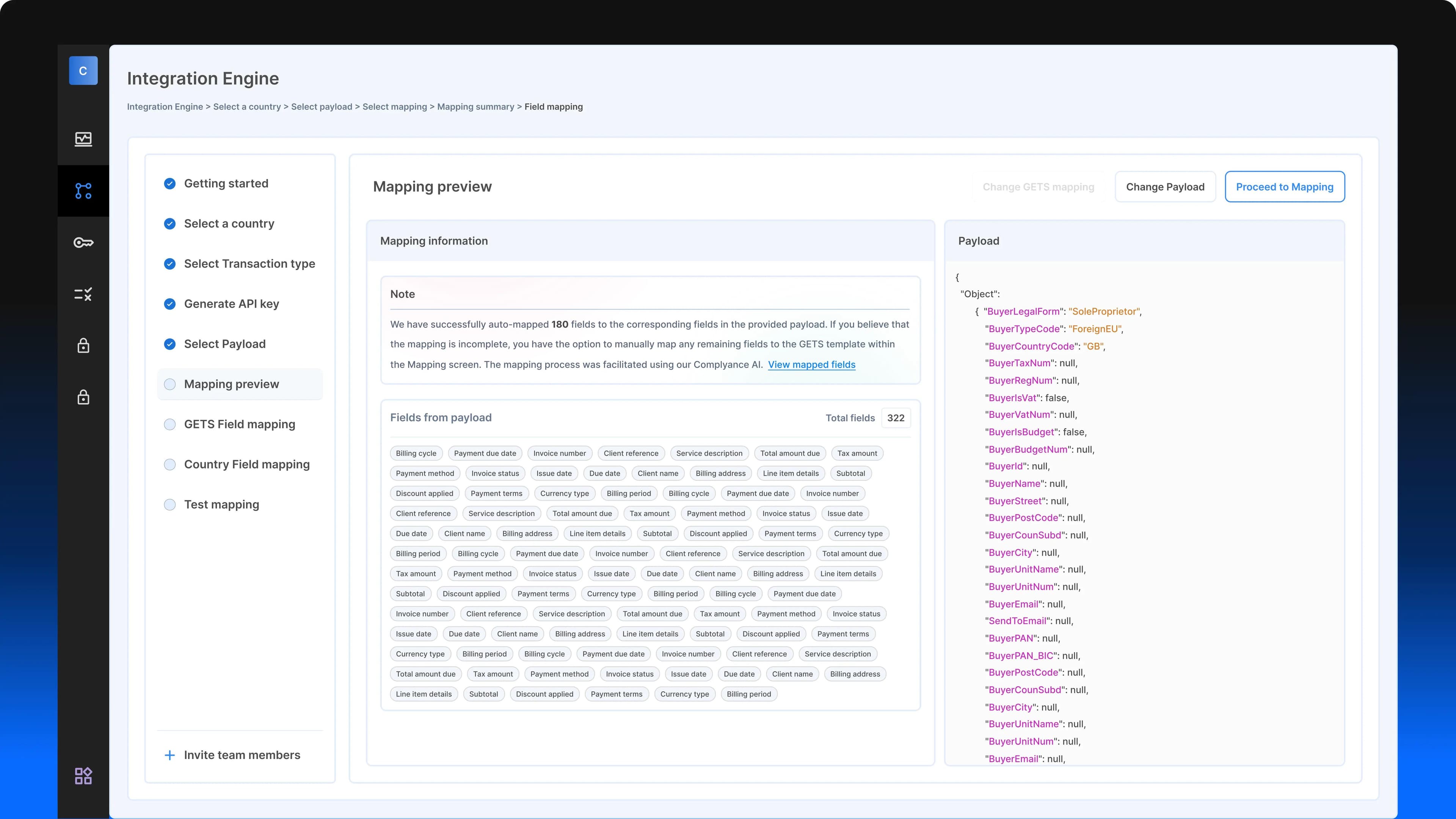 Global E-Invoicing API Dashboard