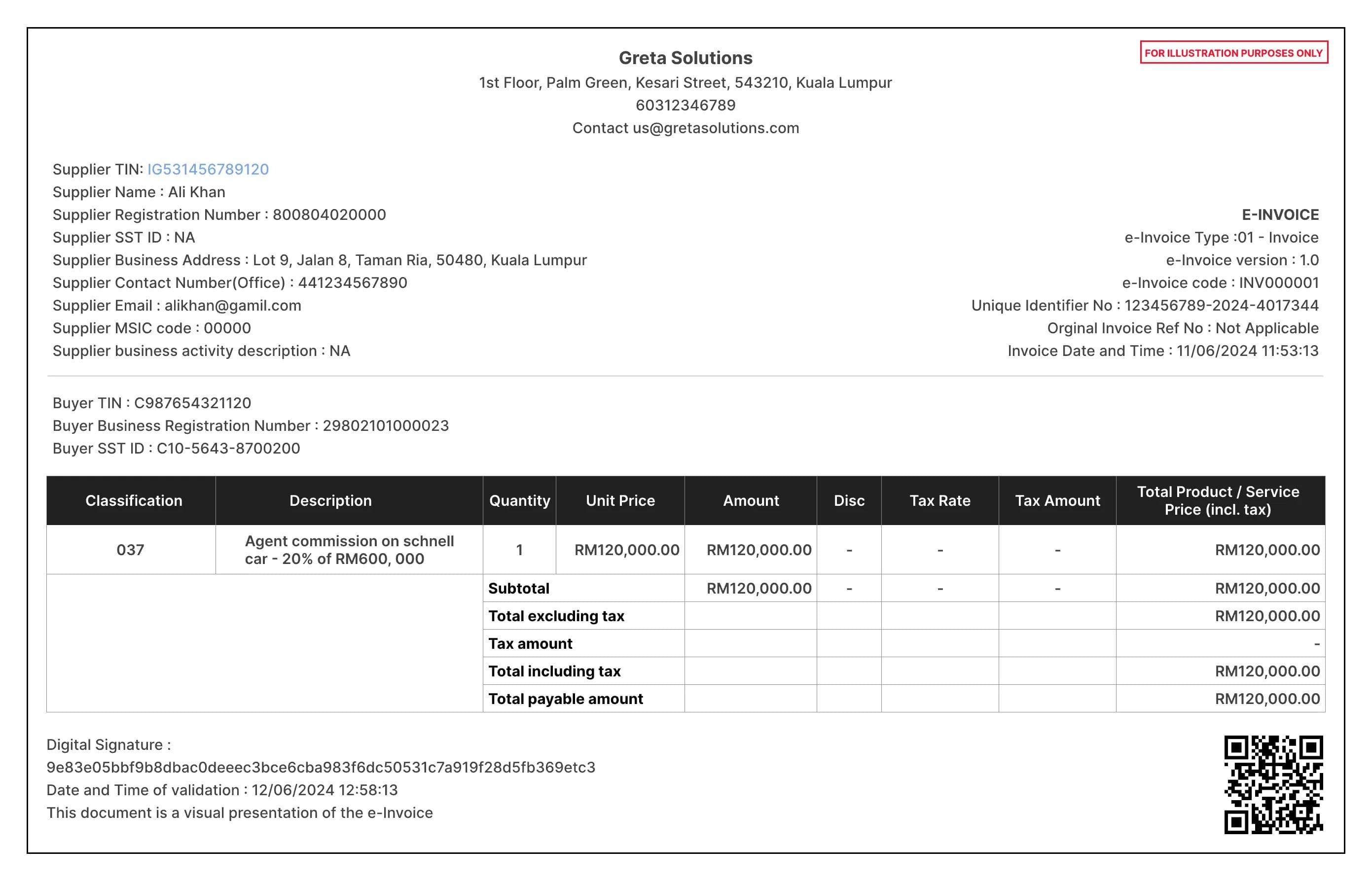 agents and delers invoice sample
