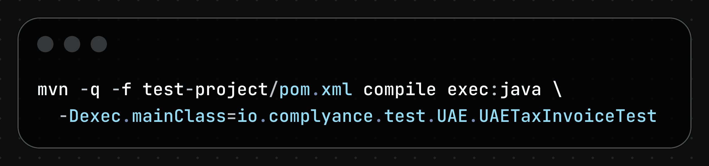 Step 4: Test with the Working Test File
Download the working test file: UAETaxInvoiceTest.java